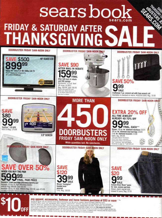 Sears BlackFriday Ad Page 1