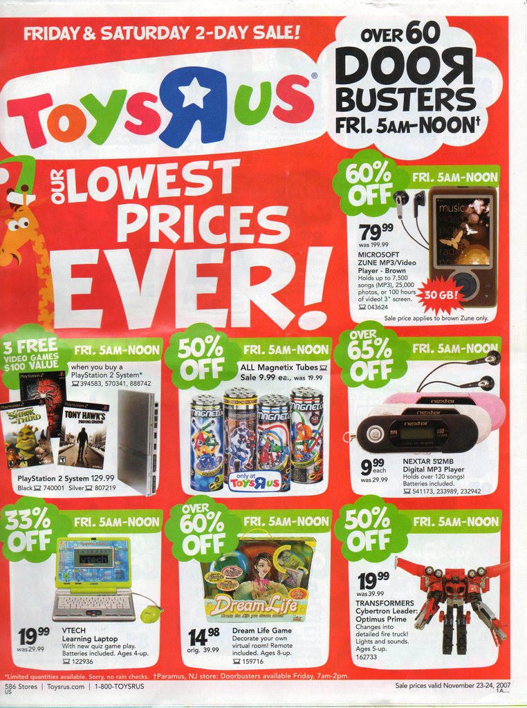 Toys 'R Us BlackFriday Ad Page 1